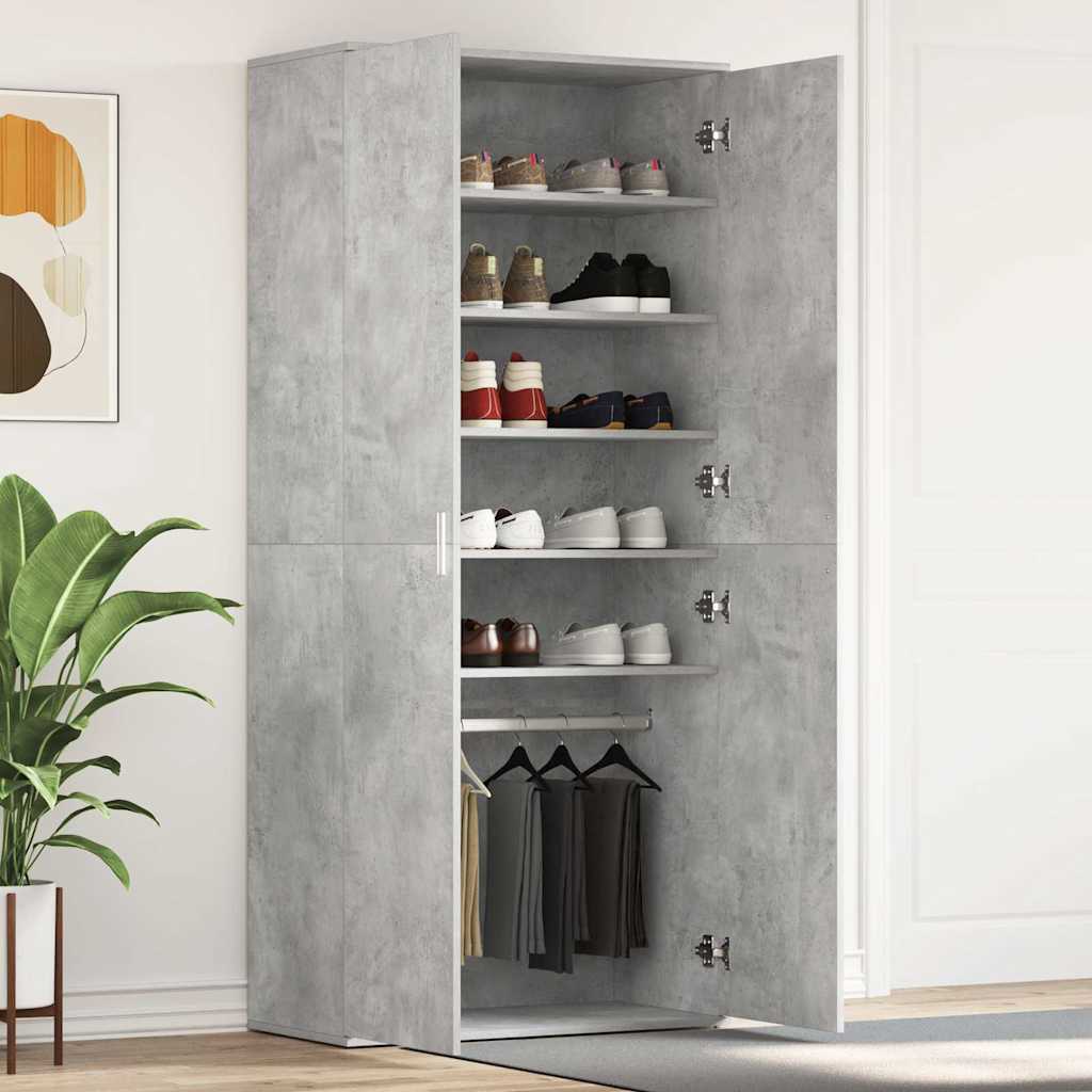 Schuhschrank mit Regal Weiß 80 x 39 x 178 cm Holzwerkstoff