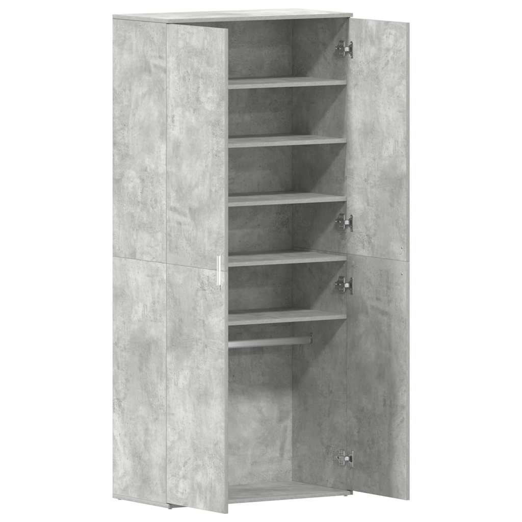 Schuhschrank mit Regal Weiß 80 x 39 x 178 cm Holzwerkstoff