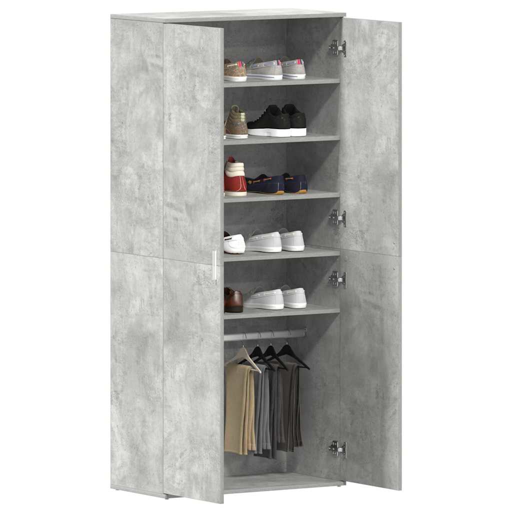 Schuhschrank mit Regal Weiß 80 x 39 x 178 cm Holzwerkstoff
