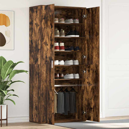 Schuhschrank mit Regal Weiß 80 x 39 x 178 cm Holzwerkstoff