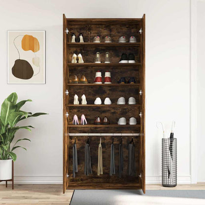 Schuhschrank mit Regal Weiß 80 x 39 x 178 cm Holzwerkstoff