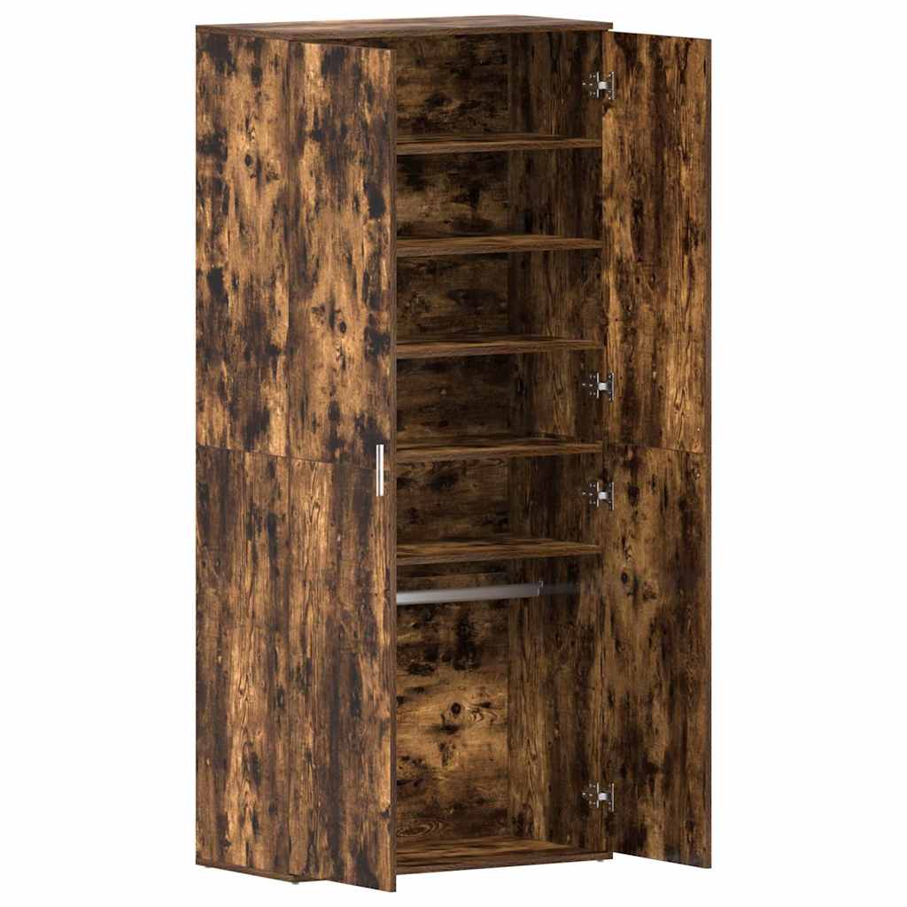 Schuhschrank mit Regal Weiß 80 x 39 x 178 cm Holzwerkstoff