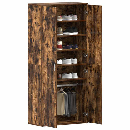 Schuhschrank mit Regal Weiß 80 x 39 x 178 cm Holzwerkstoff