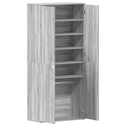 Schuhschrank mit Regal Weiß 80 x 39 x 178 cm Holzwerkstoff