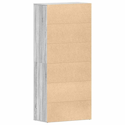 Schuhschrank mit Regal Weiß 80 x 39 x 178 cm Holzwerkstoff