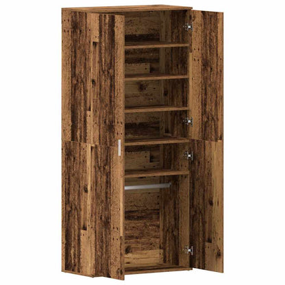 Schuhschrank mit Regal Weiß 80 x 39 x 178 cm Holzwerkstoff