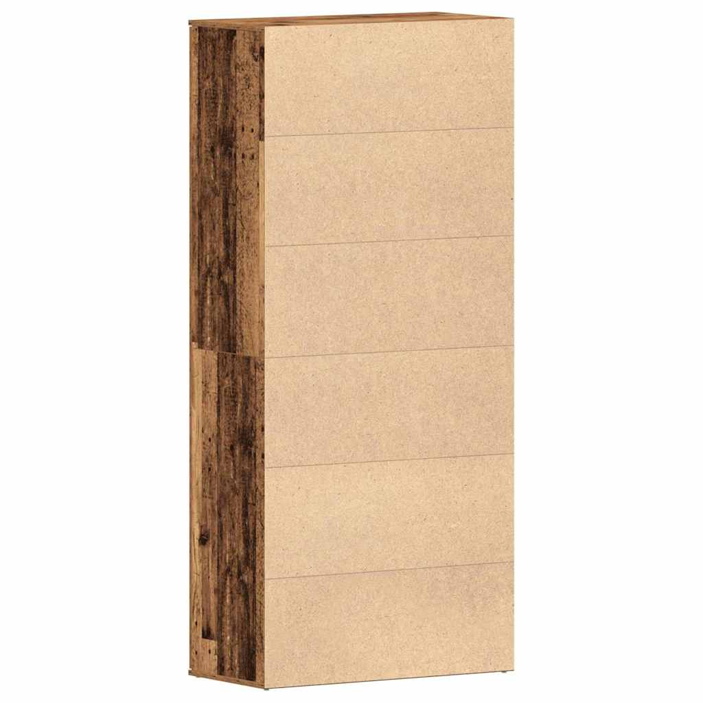 Schuhschrank mit Regal Weiß 80 x 39 x 178 cm Holzwerkstoff