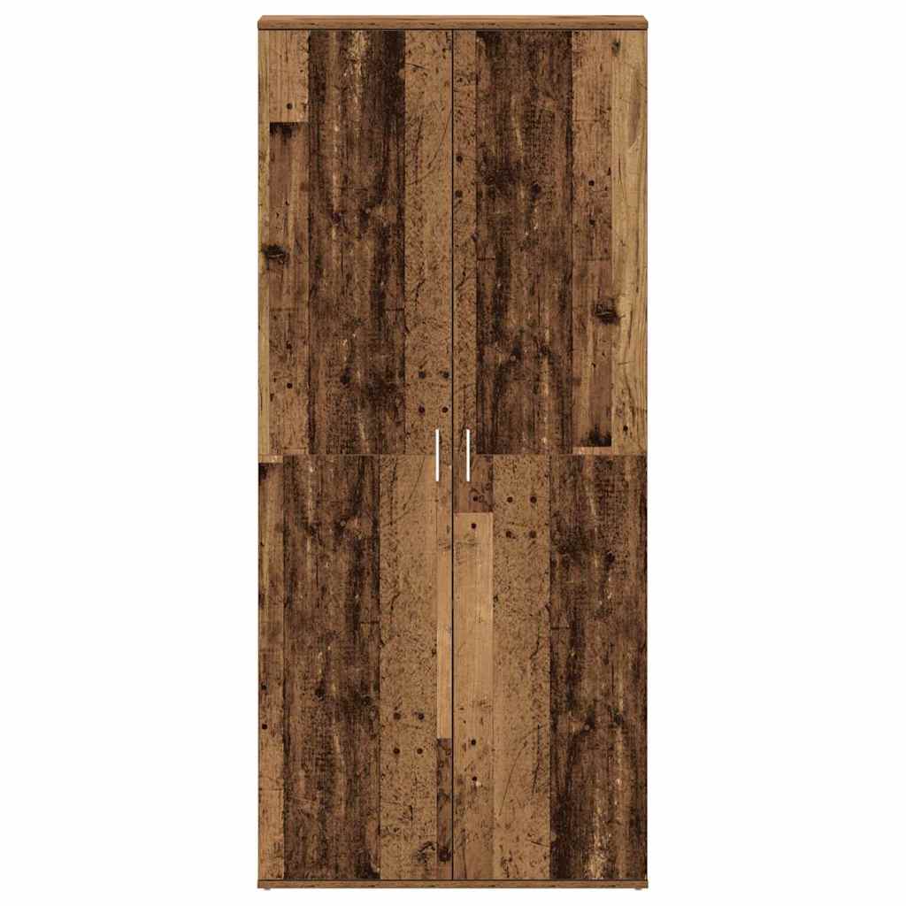 Schuhschrank mit Regal Weiß 80 x 39 x 178 cm Holzwerkstoff