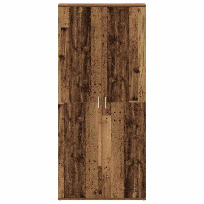 Schuhschrank mit Regal Weiß 80 x 39 x 178 cm Holzwerkstoff