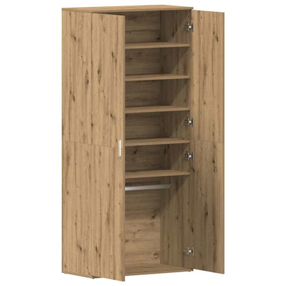 Schuhschrank mit Regal Weiß 80 x 39 x 178 cm Holzwerkstoff