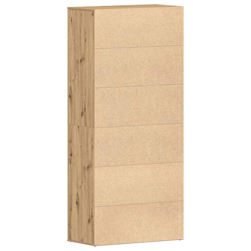 Schuhschrank mit Regal Weiß 80 x 39 x 178 cm Holzwerkstoff