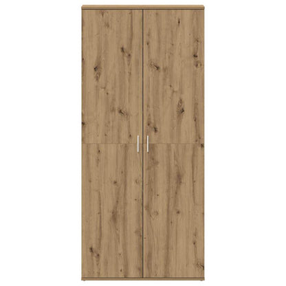 Schuhschrank mit Regal Weiß 80 x 39 x 178 cm Holzwerkstoff
