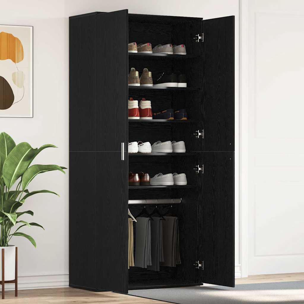 Schuhschrank mit Regal Weiß 80 x 39 x 178 cm Holzwerkstoff