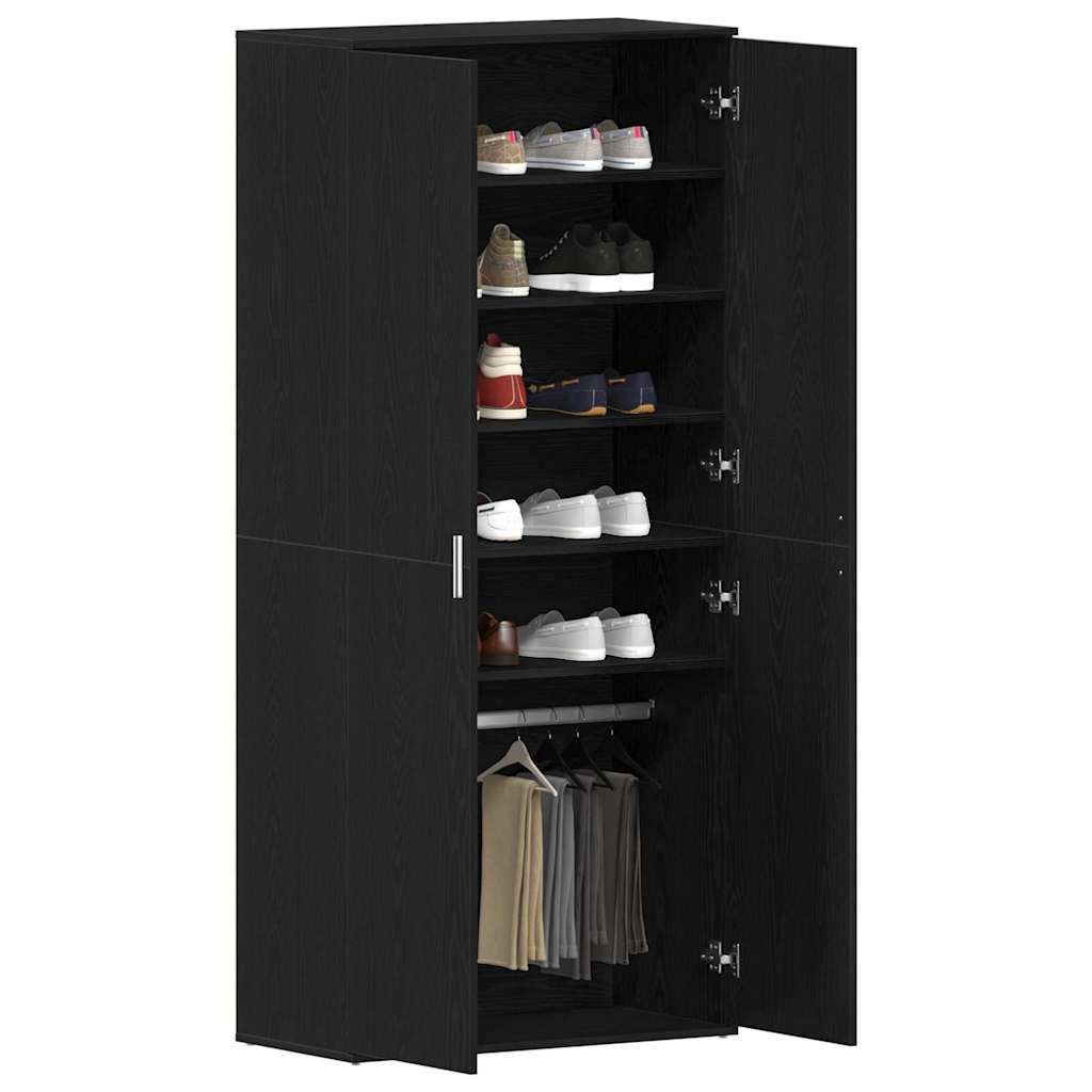 Schuhschrank mit Regal Weiß 80 x 39 x 178 cm Holzwerkstoff