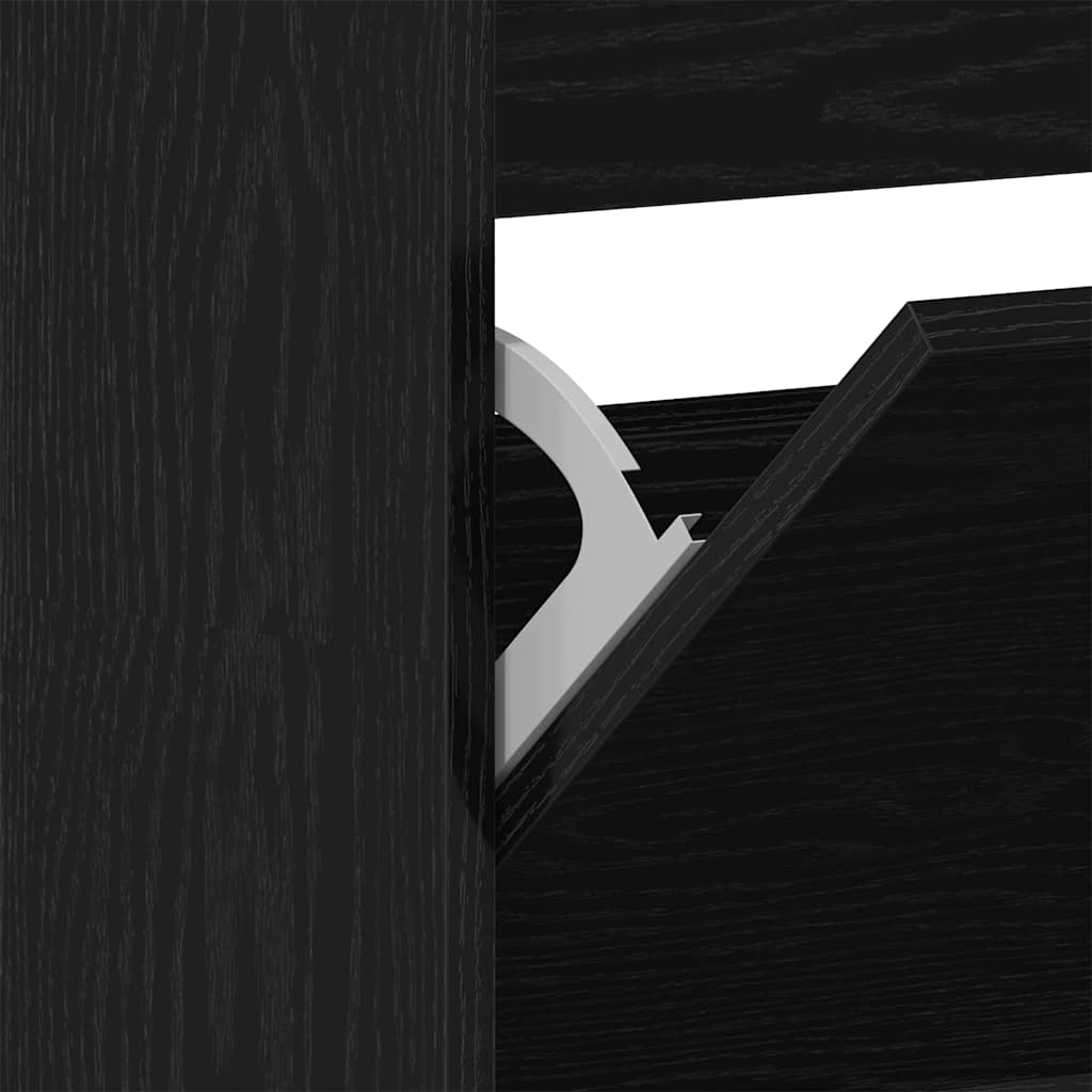 Schuhschrank mit 4 Klappen Sonoma-Eiche 80x21x163,5 cm