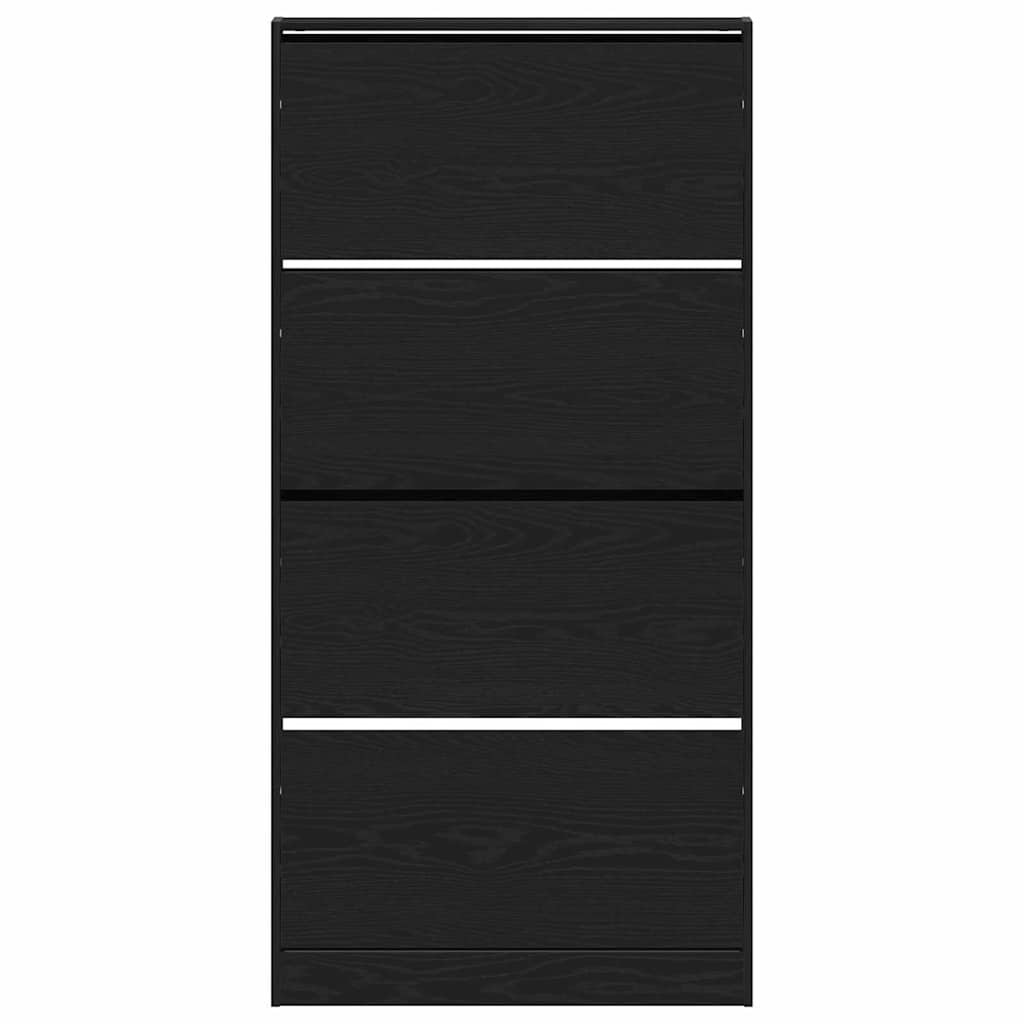 Schuhschrank mit 4 Klappen Sonoma-Eiche 80x21x163,5 cm