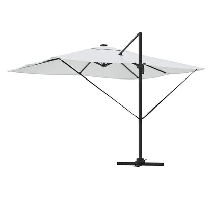 Sonnenschirm Sand 352 x 251 x 265 cm Polyester und Aluminium