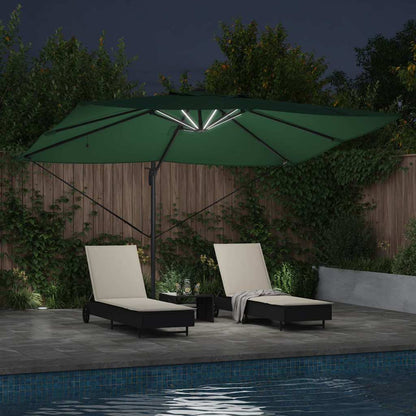 Sonnenschirm Sand 352 x 251 x 265 cm Polyester und Aluminium