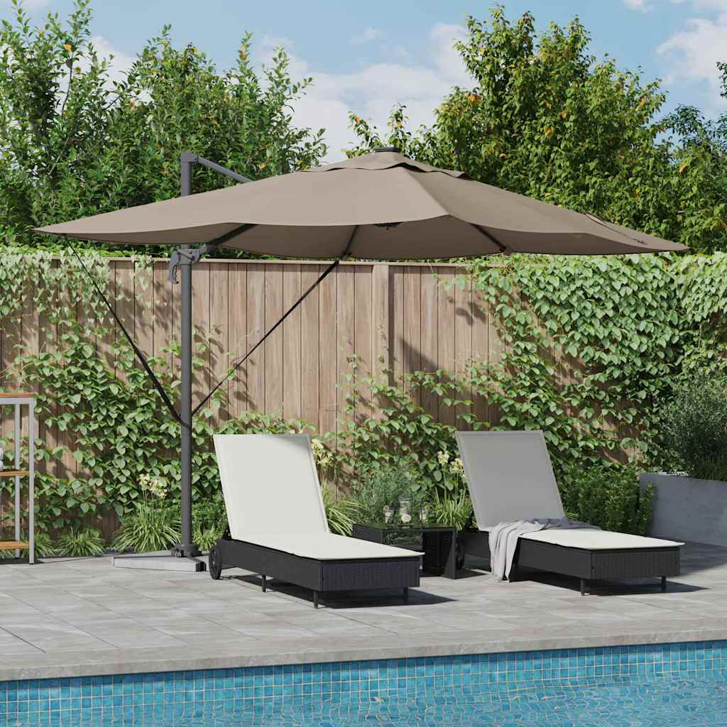 Sonnenschirm Sand 352 x 251 x 265 cm Polyester und Aluminium