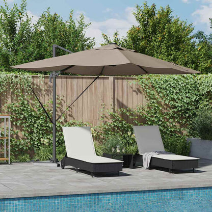 Sonnenschirm Sand 352 x 251 x 265 cm Polyester und Aluminium