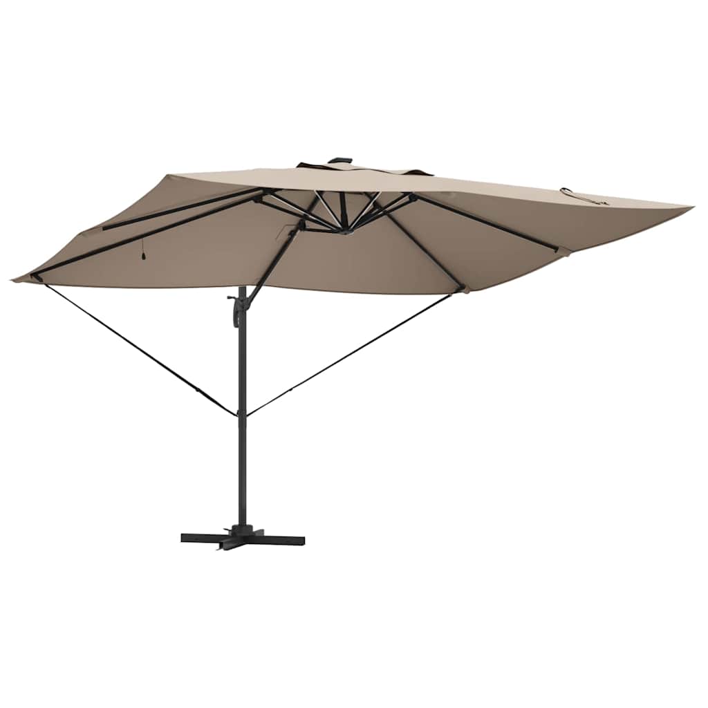 Sonnenschirm Sand 352 x 251 x 265 cm Polyester und Aluminium