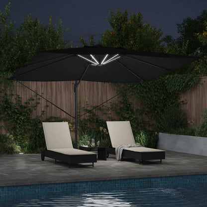 Sonnenschirm Sand 352 x 251 x 265 cm Polyester und Aluminium