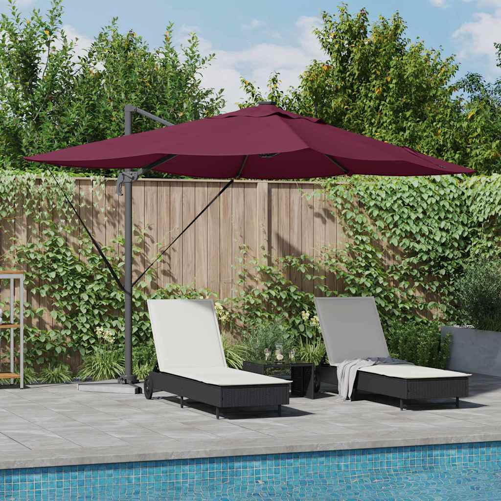 Sonnenschirm Sand 352 x 251 x 265 cm Polyester und Aluminium