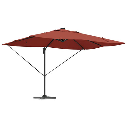 Sonnenschirm Sand 352 x 251 x 265 cm Polyester und Aluminium