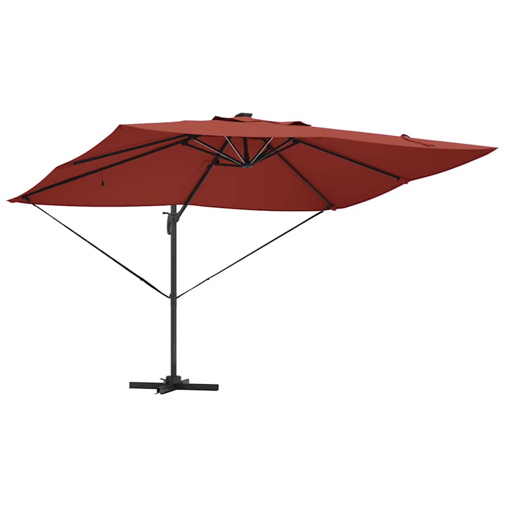 Sonnenschirm Sand 352 x 251 x 265 cm Polyester und Aluminium