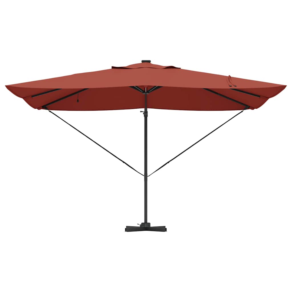 Sonnenschirm Sand 352 x 251 x 265 cm Polyester und Aluminium