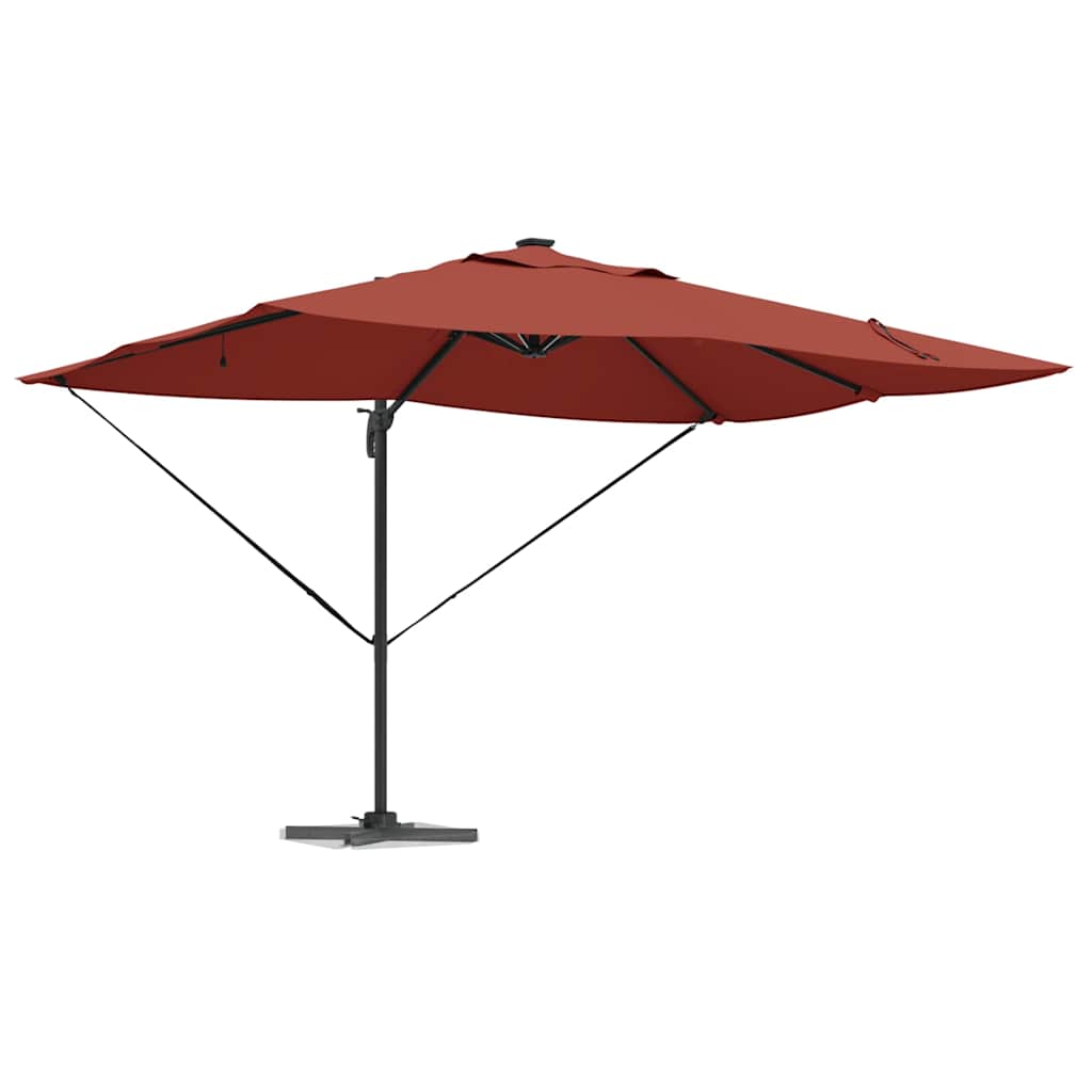 Sonnenschirm Sand 352 x 251 x 265 cm Polyester und Aluminium