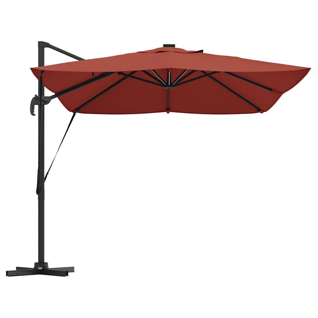 Sonnenschirm Sand 352 x 251 x 265 cm Polyester und Aluminium