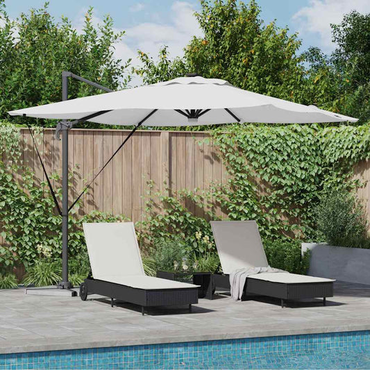 Roma Parasol Beige 286 x 284 x 270 cm Aluminium und Polyester