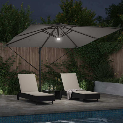 Roma Parasol Beige 286 x 284 x 270 cm Aluminium und Polyester