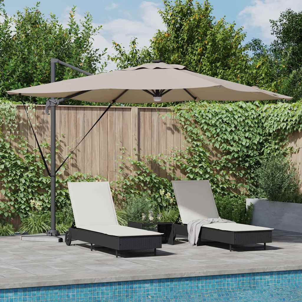 Roma Parasol Beige 286 x 284 x 270 cm Aluminium und Polyester