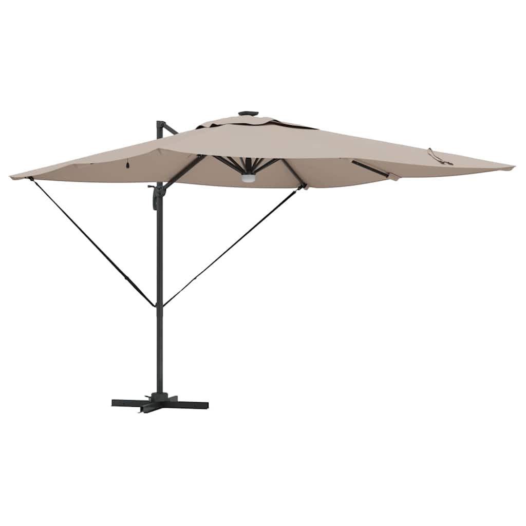 Roma Parasol Beige 286 x 284 x 270 cm Aluminium und Polyester