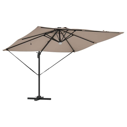 Roma Parasol Beige 286 x 284 x 270 cm Aluminium und Polyester