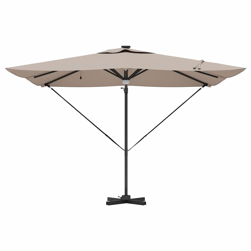 Roma Parasol Beige 286 x 284 x 270 cm Aluminium und Polyester