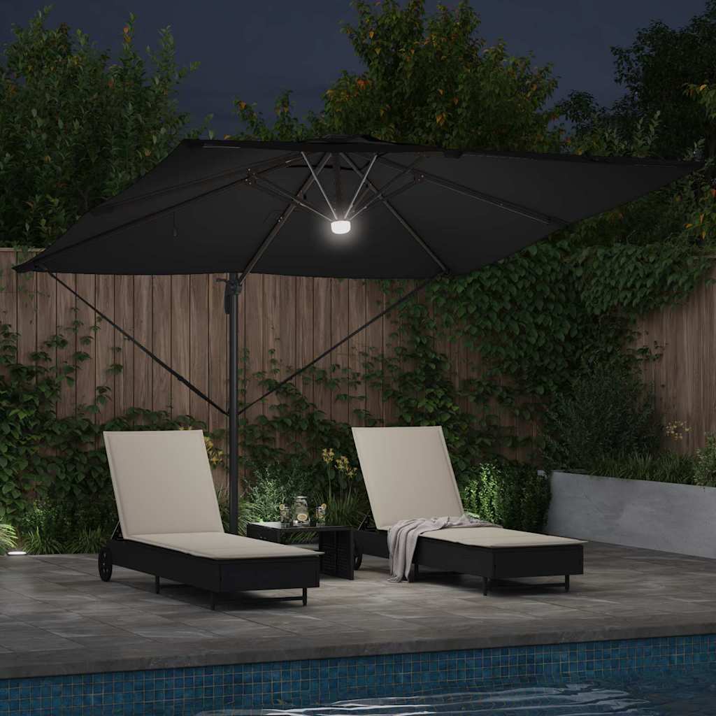 Roma Parasol Beige 286 x 284 x 270 cm Aluminium und Polyester