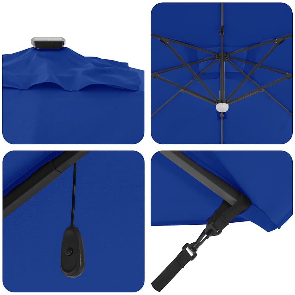 Roma Parasol Beige 286 x 284 x 270 cm Aluminium und Polyester