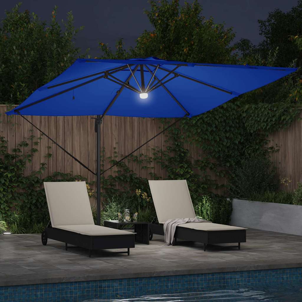 Roma Parasol Beige 286 x 284 x 270 cm Aluminium und Polyester