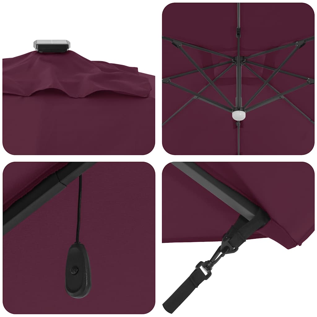 Roma Parasol Beige 286 x 284 x 270 cm Aluminium und Polyester