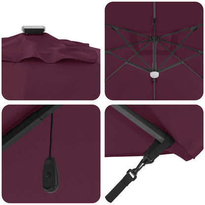 Roma Parasol Beige 286 x 284 x 270 cm Aluminium und Polyester