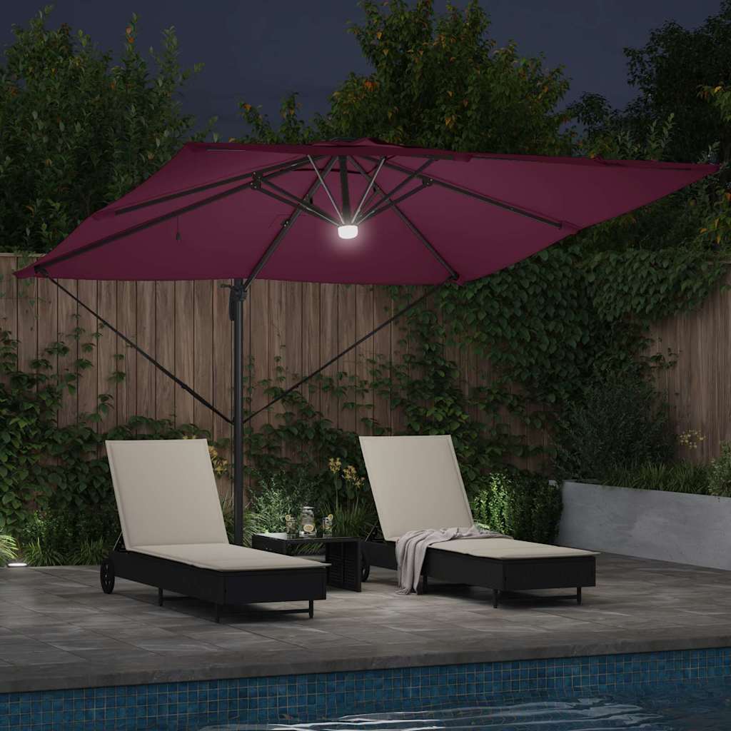 Roma Parasol Beige 286 x 284 x 270 cm Aluminium und Polyester