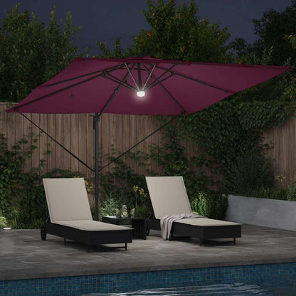 Roma Parasol Beige 286 x 284 x 270 cm Aluminium und Polyester