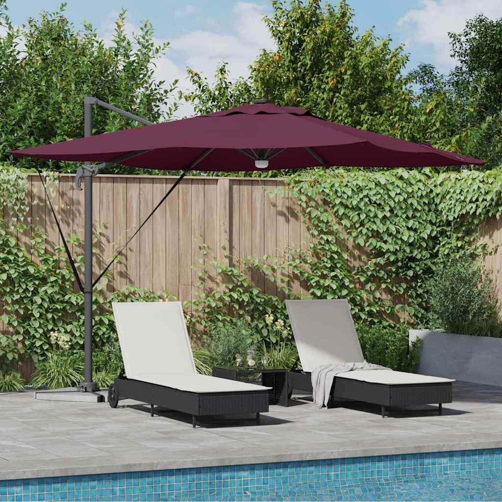 Roma Parasol Beige 286 x 284 x 270 cm Aluminium und Polyester