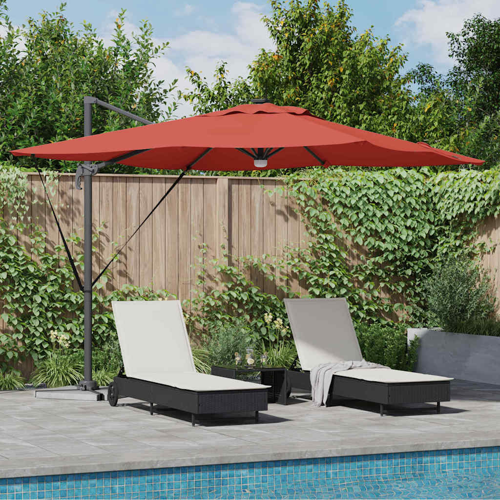 Roma Parasol Beige 286 x 284 x 270 cm Aluminium und Polyester