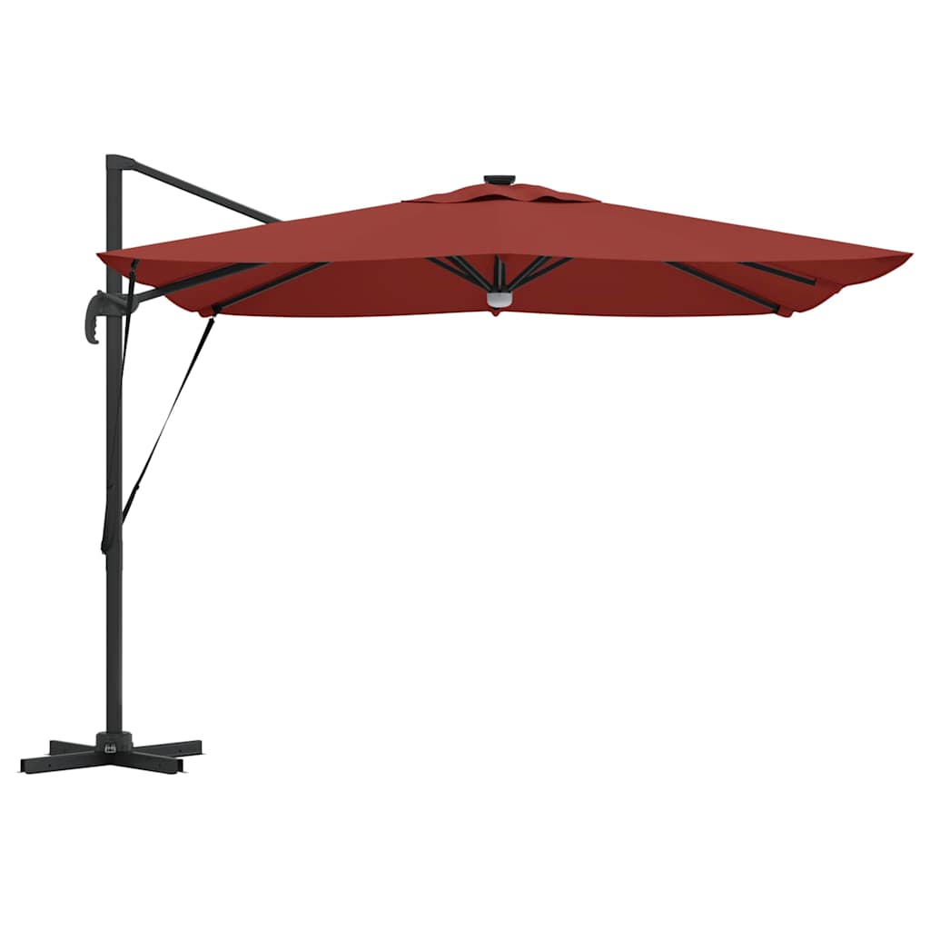 Roma Parasol Beige 286 x 284 x 270 cm Aluminium und Polyester