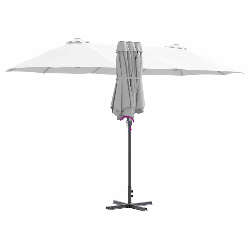 Garten-Sonnenschirm Sand 370 x 197 x 239 cm