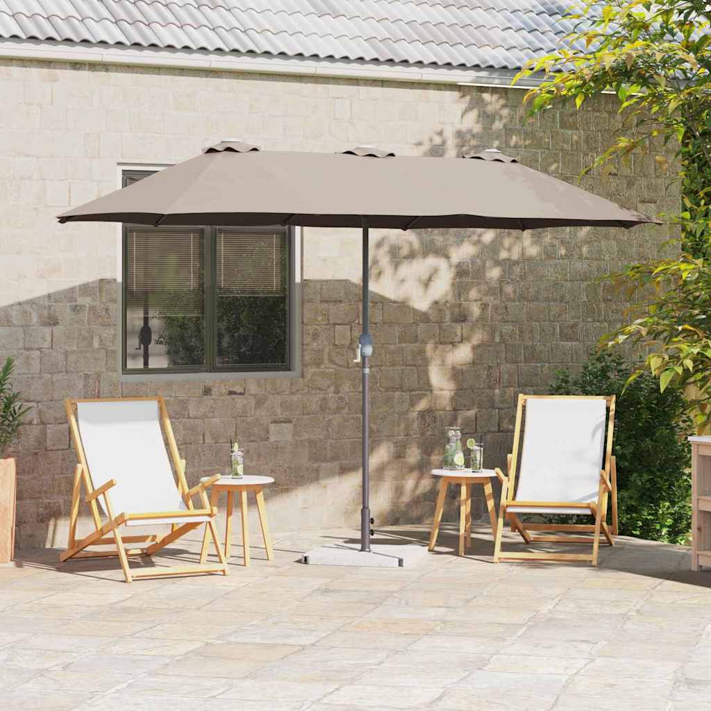 Garten-Sonnenschirm Sand 370 x 197 x 239 cm
